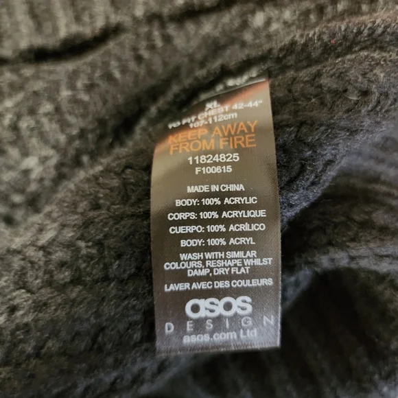 🖤 ASOS DESIGN Oversized Chunky Knit Sweater | Noir - Picture 6 of 6